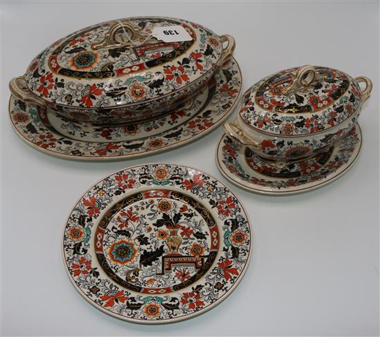 A comprehensive Ashworth Staffordshire dinner service approx. 120 pieces